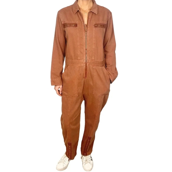 Free People x Sandrine Rose Zip Denim Jumpsuit - Picture 2 of 8